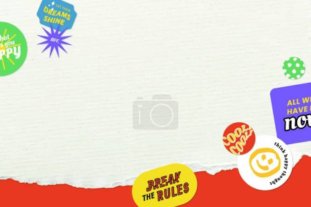 Illustration for Paper texture with stickers - Royalty Free Image