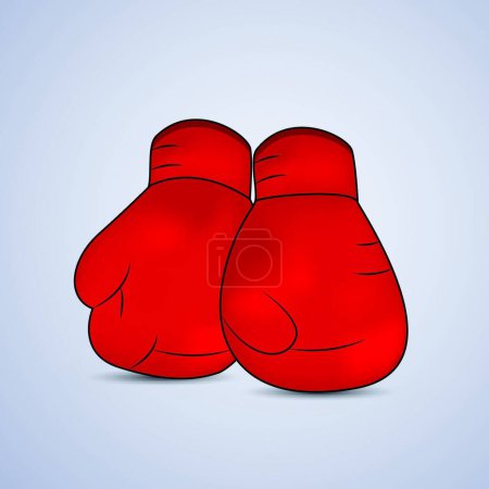 Illustration for Boxing Gloves, colorful vector illustration - Royalty Free Image