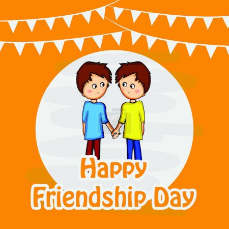 Illustration for Friendship Day background modern vector illustration - Royalty Free Image