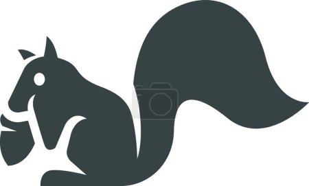 Illustration for BW icon - Squirrel vector illustration - Royalty Free Image