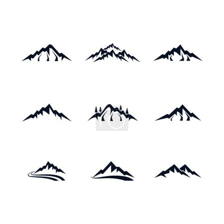 Illustration for "mountains" web icon vector illustration - Royalty Free Image