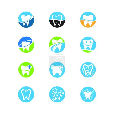 Téléchargez les illustrations : Icône vectorielle dentaire, illustration vectorielle simple - en licence libre de droit