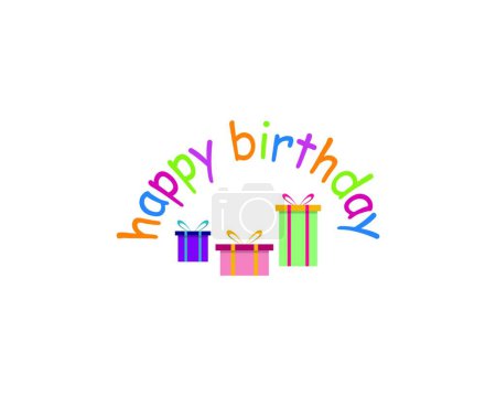 Illustration for Birthday gifts, colored vector illustration - Royalty Free Image
