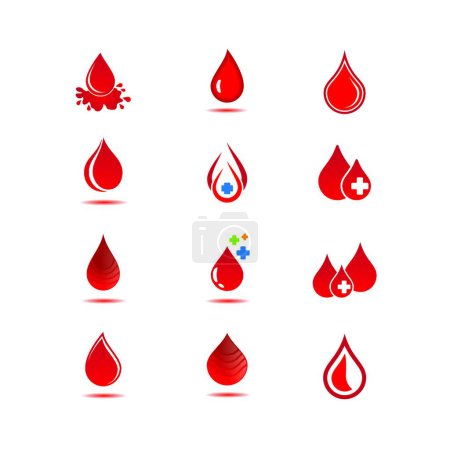 Téléchargez les illustrations : Icône de sang, illustration vectorielle colorée - en licence libre de droit