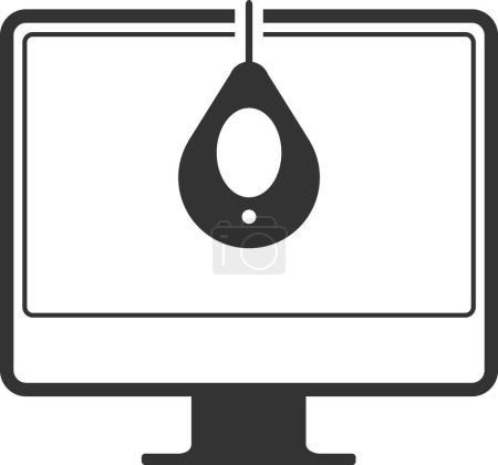 Ilustración de "BW icon - Monitor calibration" - Imagen libre de derechos