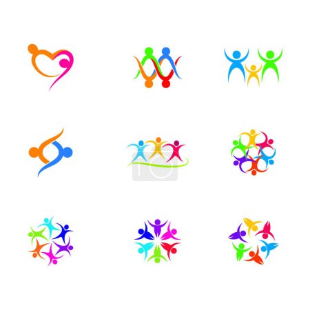 Illustration for Simple network icon set vector illustration - Royalty Free Image