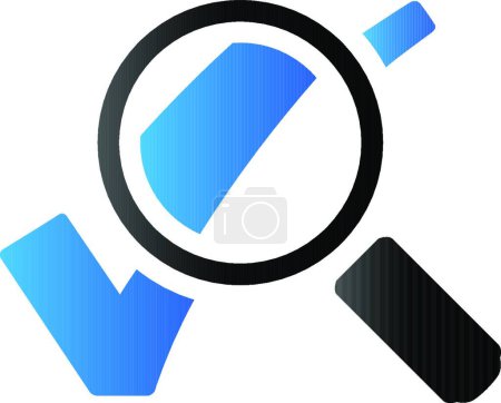 Illustration for "Duo Tone Icon - Magnifier check mark" - Royalty Free Image
