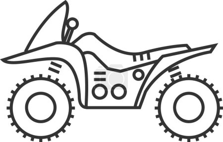 Illustration for Outline icon - All-terrain vehicle - Royalty Free Image
