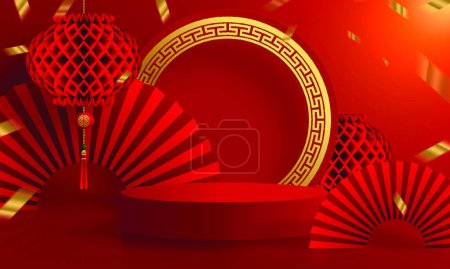 Téléchargez les illustrations : Chinese style color vector theme - en licence libre de droit