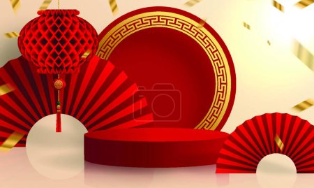 Téléchargez les photos : Chinese style color vector theme - en image libre de droit