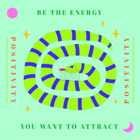 Ilustración de Ser la energía que lo que para atraer la cotización positiva - Imagen libre de derechos