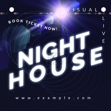 Illustration for Night house design element - Royalty Free Image