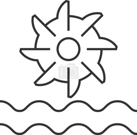 Ilustración de "Icono del esquema - Turbina de agua
" - Imagen libre de derechos