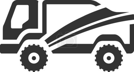 Téléchargez les illustrations : "BW Icons - Rally truck" - en licence libre de droit