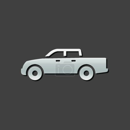 Ilustración de Diseño de iconos metálicos de coches - Imagen libre de derechos