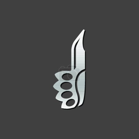 Illustration for Knife Metallic Icon Design - Royalty Free Image