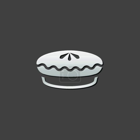 Illustration for Cake Metallic Icon Design - Royalty Free Image
