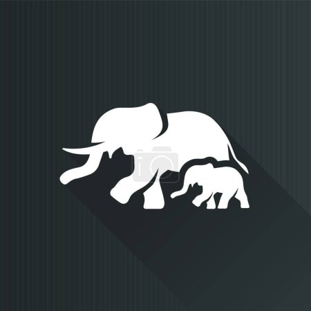 Illustration for Metro Icon - Elephants vector illustration - Royalty Free Image