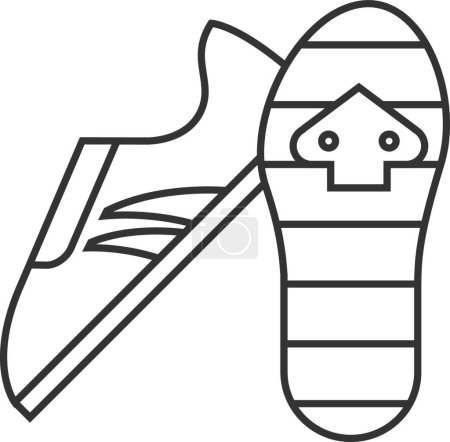 Illustration for Outline icon - Cycling Shoe vector illustration - Royalty Free Image