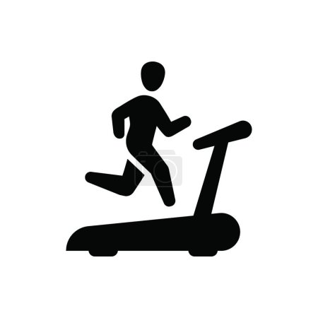 Téléchargez les illustrations : "Icône d'exercice tapis roulant ", illustration vectorielle - en licence libre de droit