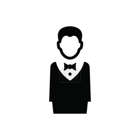 Illustration for "Restaurant waiter icon", vector illustration - Royalty Free Image