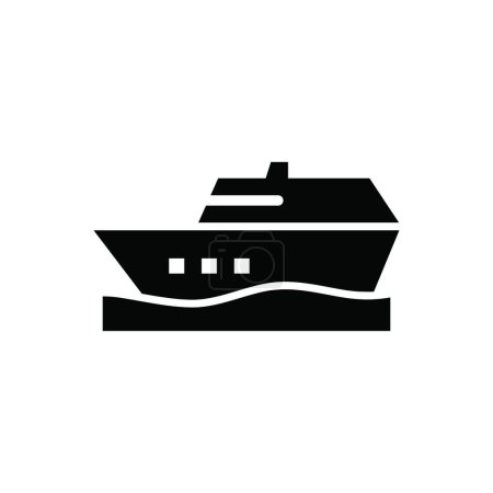 Téléchargez les illustrations : "icône de bateau de croisière ", illustration vectorielle - en licence libre de droit