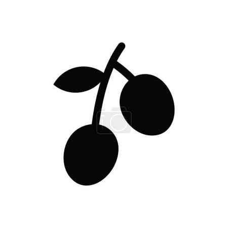 Téléchargez les illustrations : "Icône des olives ", illustration vectorielle - en licence libre de droit