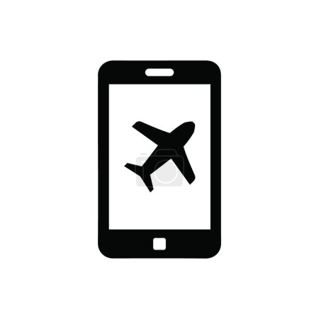 Téléchargez les illustrations : Illustration vectorielle icône de réservation de vol - en licence libre de droit