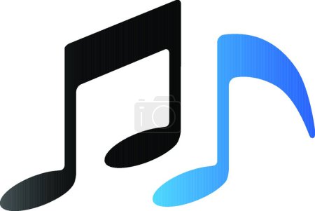 Illustration for "Duo Tone Icon - Music notes" - Royalty Free Image