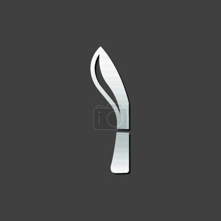 Téléchargez les illustrations : Couteau métallique Icône Design - en licence libre de droit