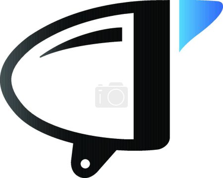 Illustration for Duo Tone Icon - Bicycle head lamp - Royalty Free Image