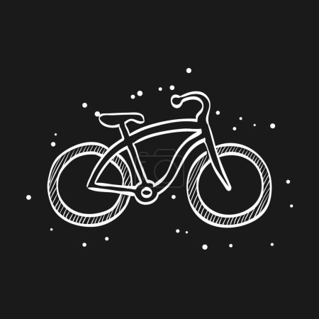 Illustration for "Sketch icon in black - Low rider bicycle" - Royalty Free Image