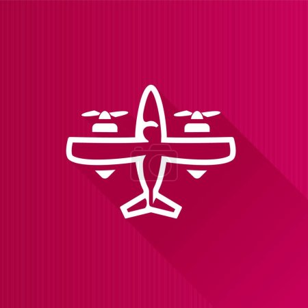 Téléchargez les illustrations : Airplane flight, flying vehicle illustration - en licence libre de droit