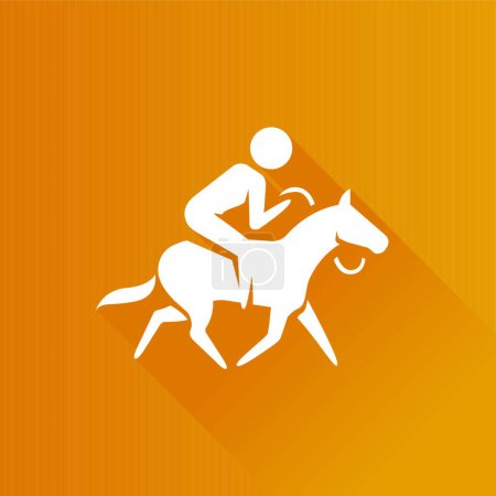 Illustration for Metro Icon - Horse riding vector illustration - Royalty Free Image