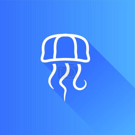 Illustration for Metro Icon - Jellyfish vector illustration - Royalty Free Image