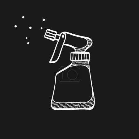 Illustration for "Sketch icon in black - Sprayer bottle" - Royalty Free Image