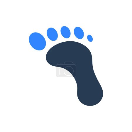 Illustration for Footprint icon vector illustration - Royalty Free Image