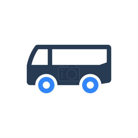 Ilustración de Viaje icono de autobús vector ilustración - Imagen libre de derechos