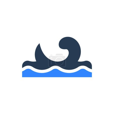 Illustration for Ocean waves icon, simple vector illustration - Royalty Free Image