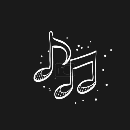Illustration for Music notes, simple vector illustration - Royalty Free Image