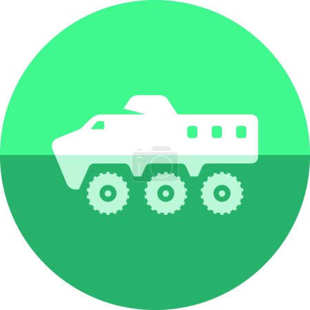 Illustration for "Circle icon - Armored vehicle" - Royalty Free Image