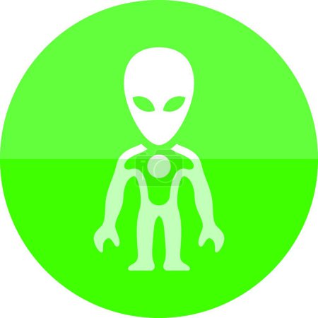 Ilustración de Ilustración alienígena humanoide. concepto de OVNI - Imagen libre de derechos