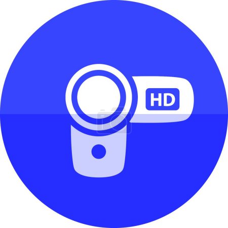 Illustration for Circle icon - Camcorder vector illustration - Royalty Free Image