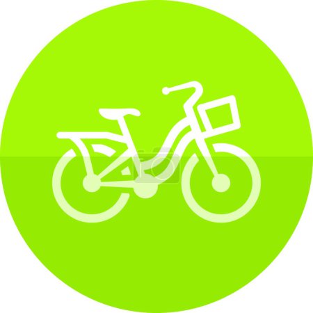 Illustration for Circle icon - City bike vector illustration - Royalty Free Image