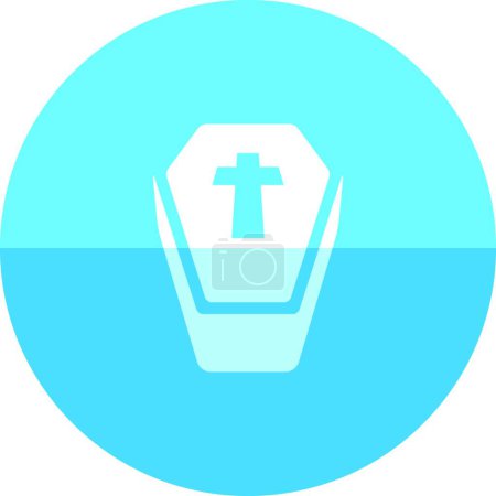 Illustration for "Circle icon - Coffin vector illustration" - Royalty Free Image