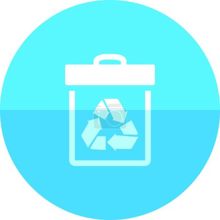 Téléchargez les illustrations : Icône de panneau de recyclage, illustration de protection de l'environnement - en licence libre de droit