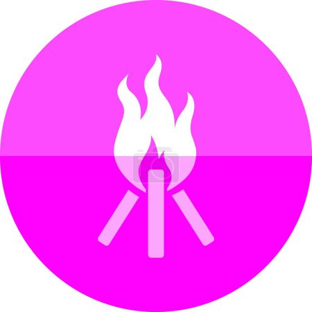 Illustration for "Circle icon - Camp fire" - Royalty Free Image