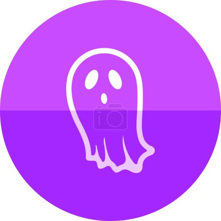 Téléchargez les illustrations : "icône de cercle - fantôme d'Halloween" - en licence libre de droit