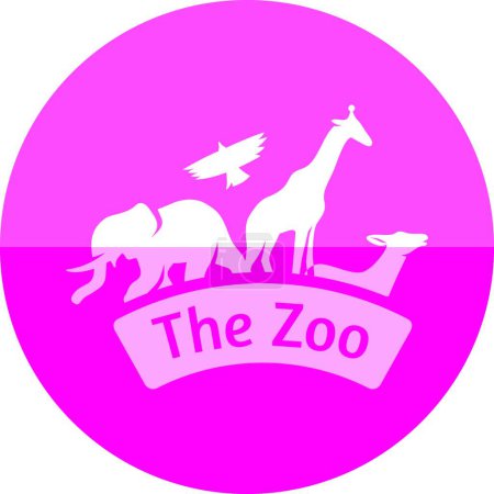 Téléchargez les illustrations : "Icône cercle - Porte du zoo" - en licence libre de droit