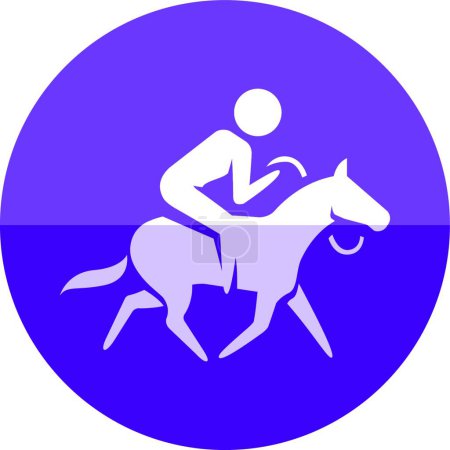 Illustration for "Circle icon - Horse riding" - Royalty Free Image